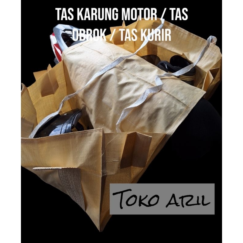 Tas karung Motor / Tas obrok / Tas kurir / Bahan tebal Ukuran Jumbo