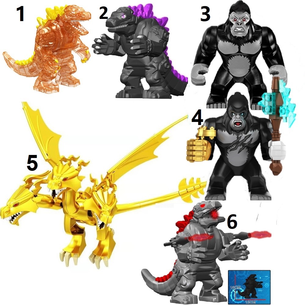 Kaiju Mecha Godzilla Lava Ghidorah King Kong of Monsters Minifigure Brick Lego