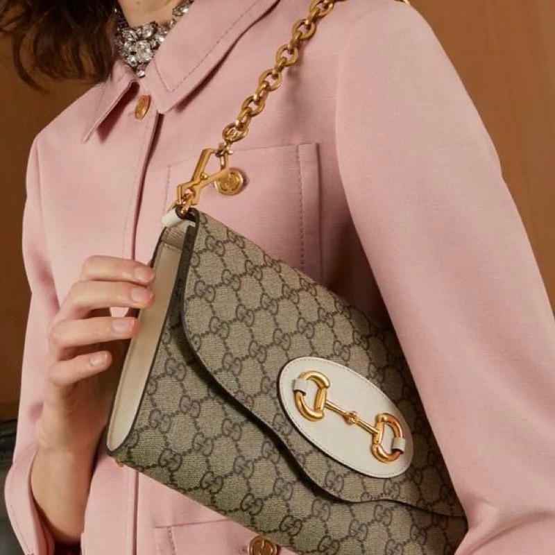 GUCCI Horsebit 1955 Shoulder Bag Wallet on Chain WOC