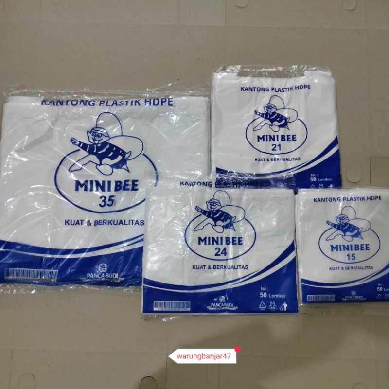 [50LBR] Kantong plastik HDPE putih Minibee Kantong kresek putih kantong plastik putih