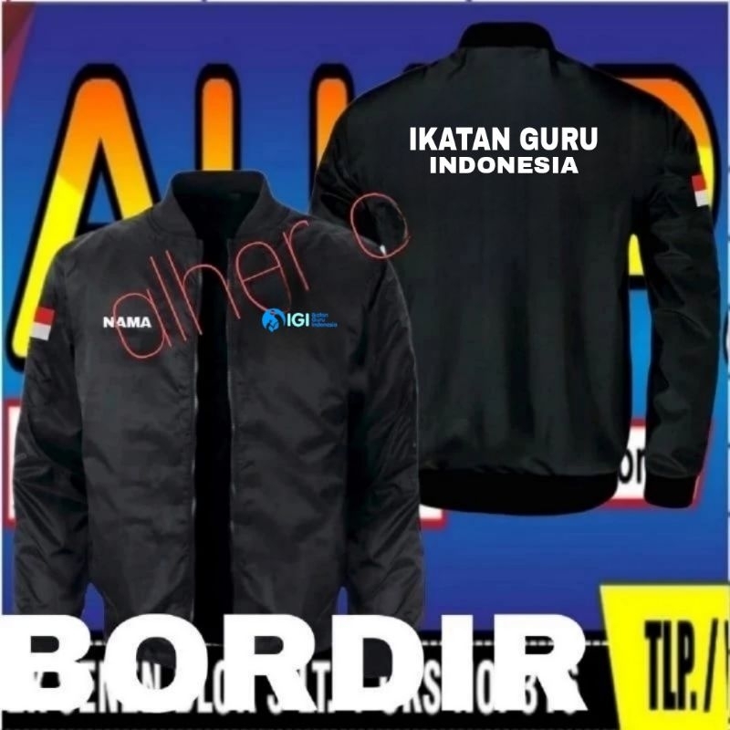 jaket igi jaket bomber igi jaket bordir igi jaket kerja igi jaket ikatan guru Indonesia Jaket bomber