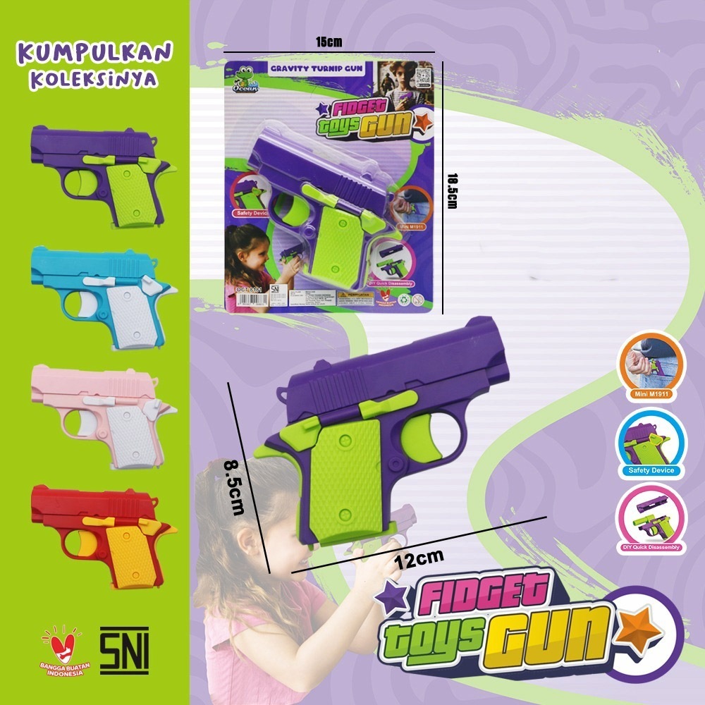 Happy Toys - Mainan Anak Fidget Toys Fun Gun Pistol OCT8181