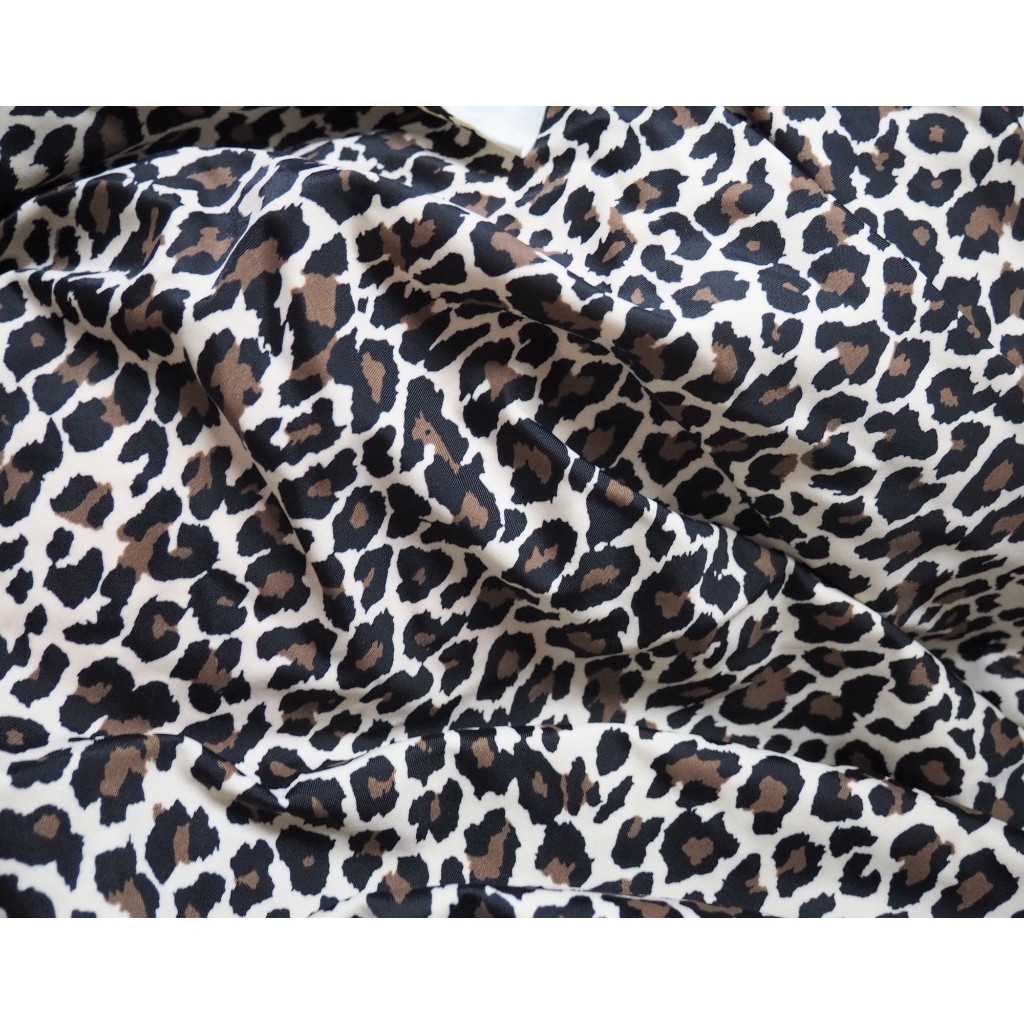 Kain Spandex Lycra Motif Macan Tutul Leopard Melar Stretch 4 Arah Bahan Baju Renang Senam Leggings S