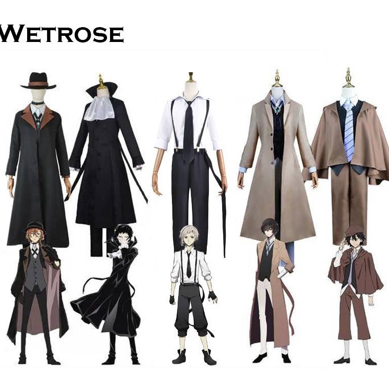 Belanja disini WetroseReady Stock Bungo Stray Dogs Cosplay Costume Daizai Osamu Nakahara Chuya Yosan