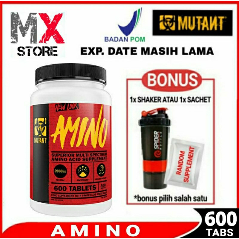 Mutant Amino 600 tablet Mutan Amino 600 tabs Suplemen Fitness