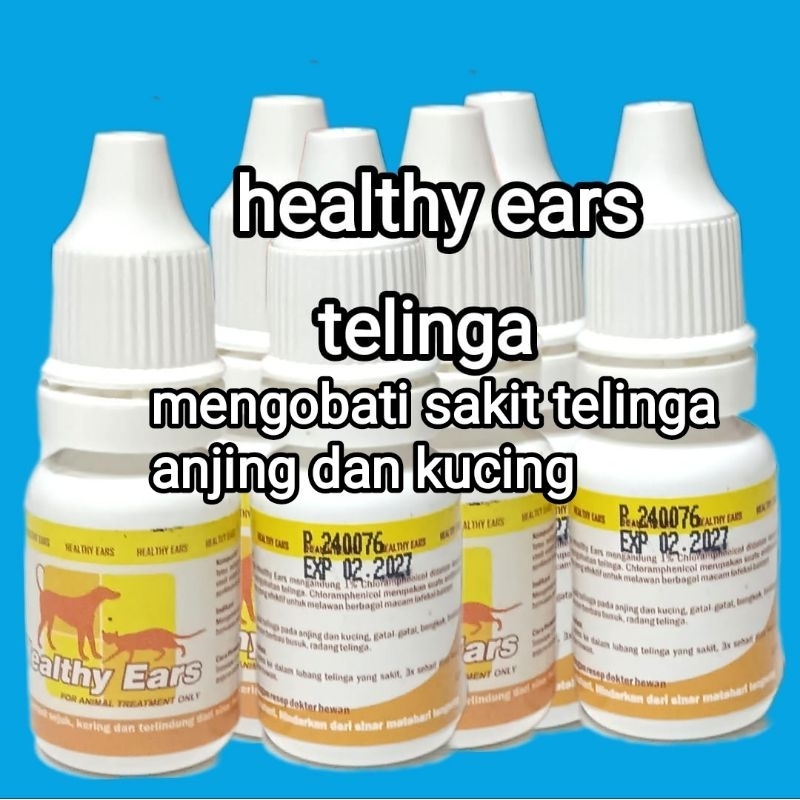 HEALTHY EARS OBAT TETES TELINGA KUCING DAN ANJING . OBAT INFEKSI TELINGA