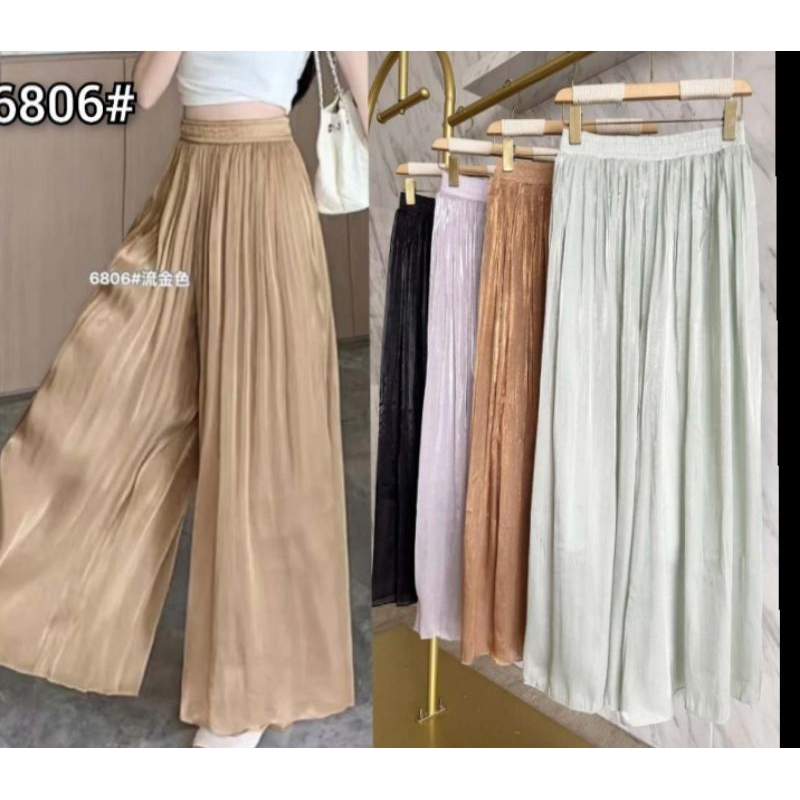 Celana Kulot Panjang Shimer Silk Full Furing Model Baru