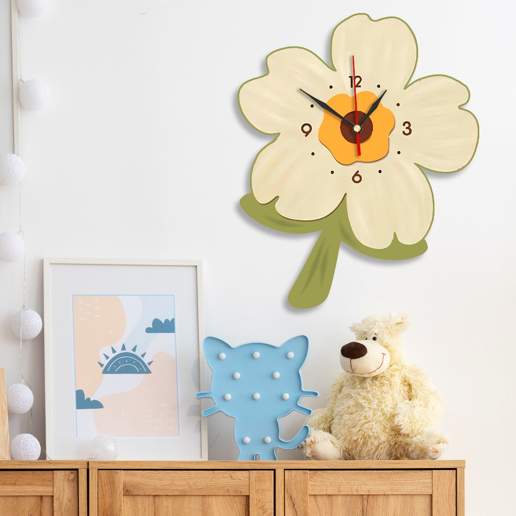 Jam Dinding Bunga Matahari Hiasan Dinding Kamar Ruang Tamu unik