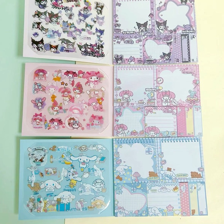 

Garansi Terbaik kawaii sanrio sticky note set sticker memo book tempelan kertas memo