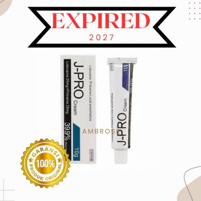 J PRO JPRO ANASTESI CREAM J-PRO ORIGINAL KOREA LIDOCAIN ANESTESI SULAM ALIS SULAM BIBIR NG.IT