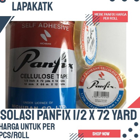 

Super Keren ISOLASI PANFIX 12 X 72 YARD PER PCS