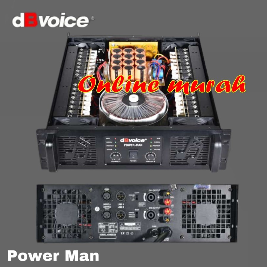 POWER AMPLIFIER DBVOICE POWERMAN CLASS GB 2000 WATT X 2 ORIGINAL