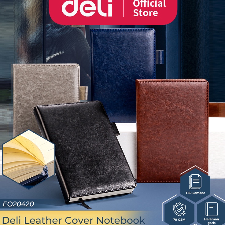 

Diskon Untung Deli Leather Cover Notebook Buku Catatan Sampul Kulit A5 18 Lembar Desain Elegan 22298