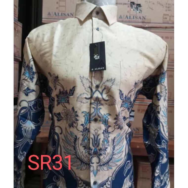 Dapatkan Batik Alisan lengan panjang kemeja batik alisan reguler