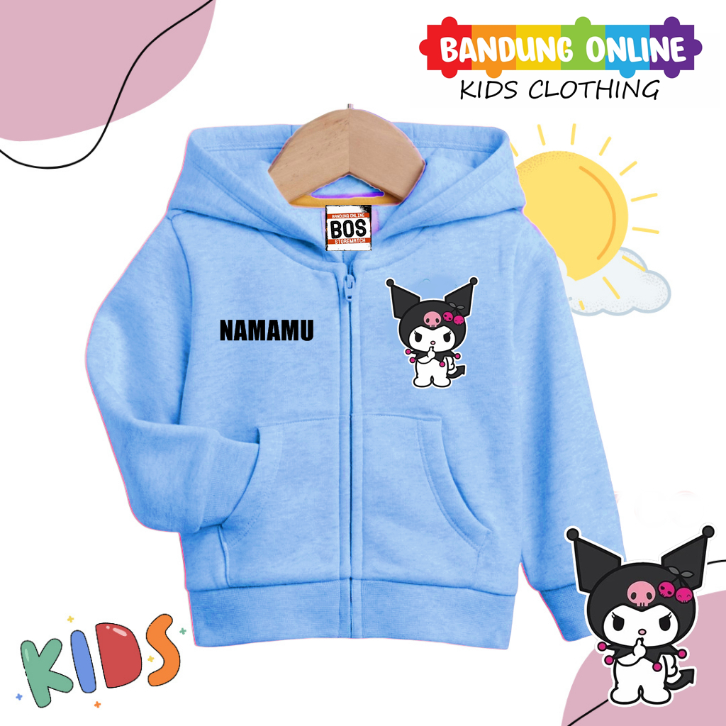 jaket anak perempuan kuromi jeket gratis nama umur 4-11 tahun