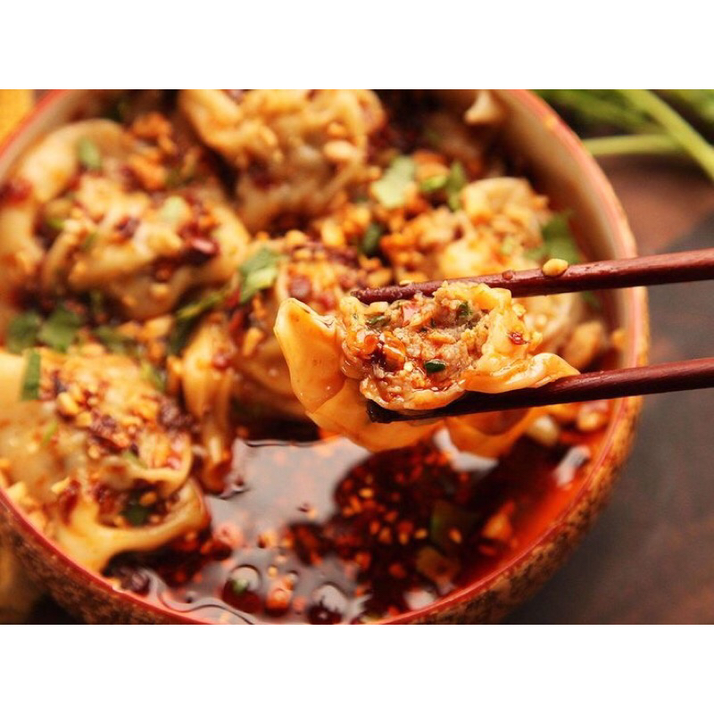 

Pangsit ayam chili oil pedas/pangsit kuah pedas/pangsit goreng pedas