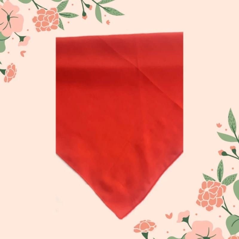 Syal anak segitiga polos MERAH
