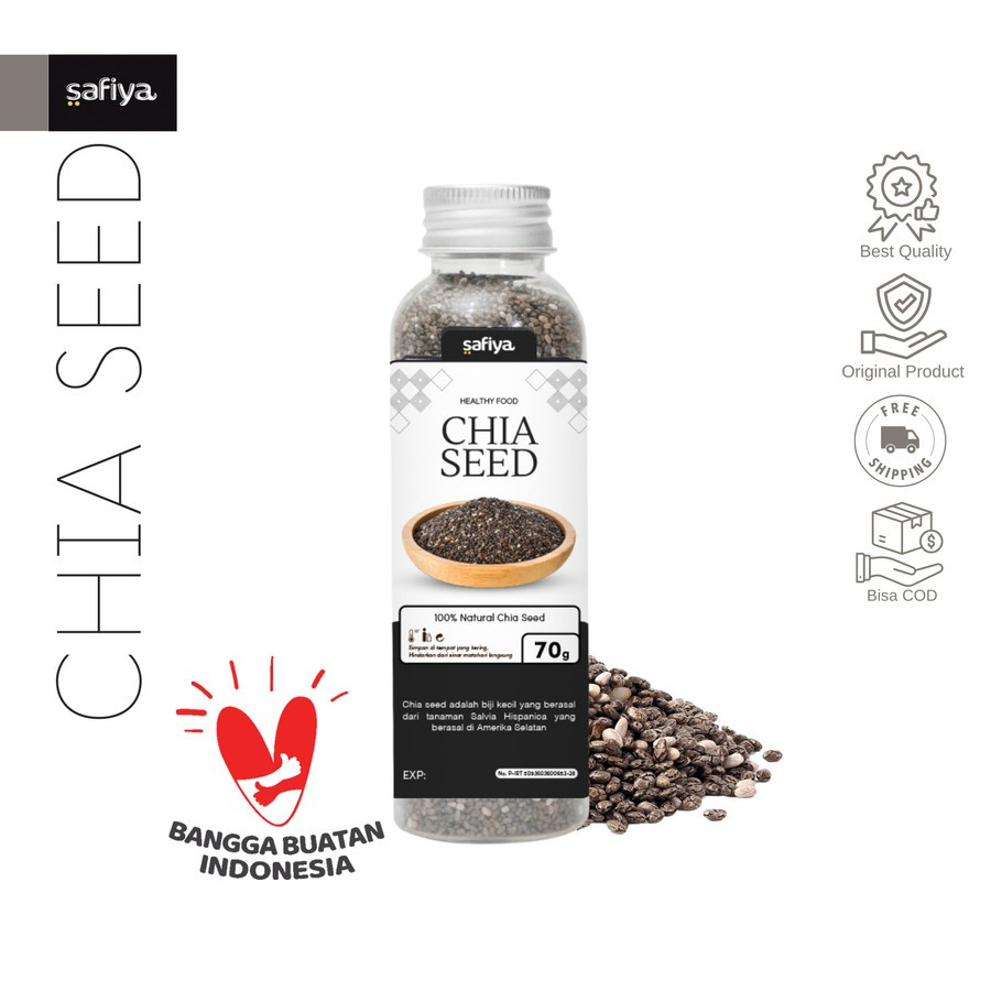 

Chia Seed Organik 70 Gram Organic Chiaseed Authentic Safiya Food