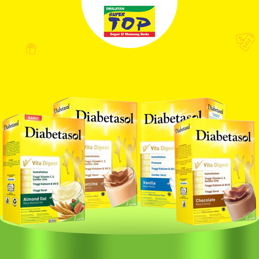 

~TOP~ DIABETASOL SUSU KESEHATAN RASA VANILA / COKLAT / ALMOND / CAPPUCINO 570GR