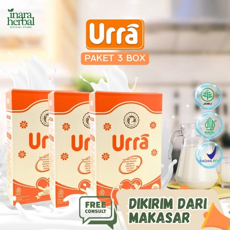 

PAKET 3 BOX SUSU KAMBING SANEEN URRA - Bantu tingkatkan berat badan dan tinggi badan anak dan nafsu makan anak 200 gram susu bubuk original 100% distributor resmi langsung dikirim dari makassar