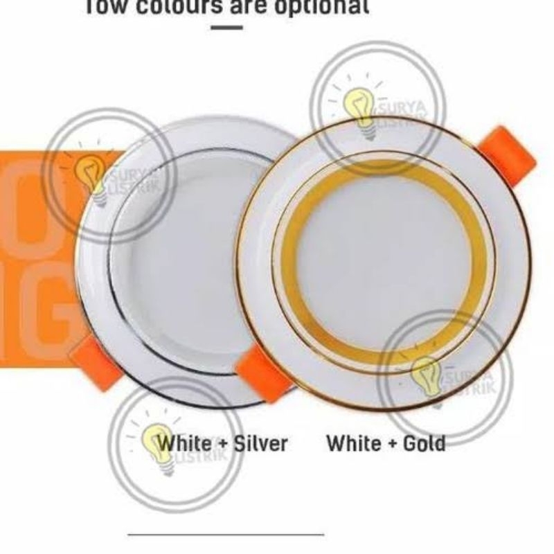 Lampu Down Light LED 3 Warna 7w  Panel LED Lampu Tanam Plafon 3 Warna