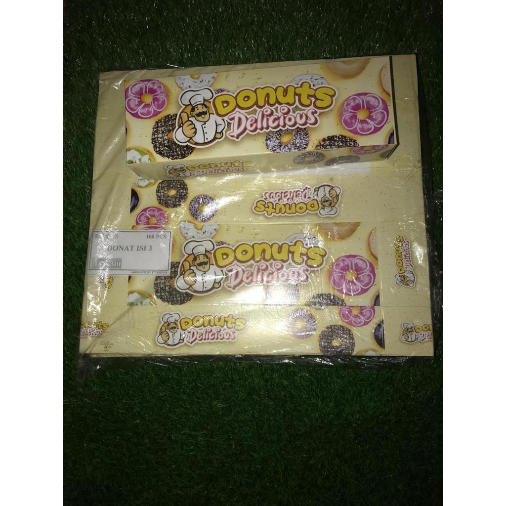 

DUS DONAT CETAK ISI 3 HARGA ISI 50PCS 27cm x 9cm x 5cm