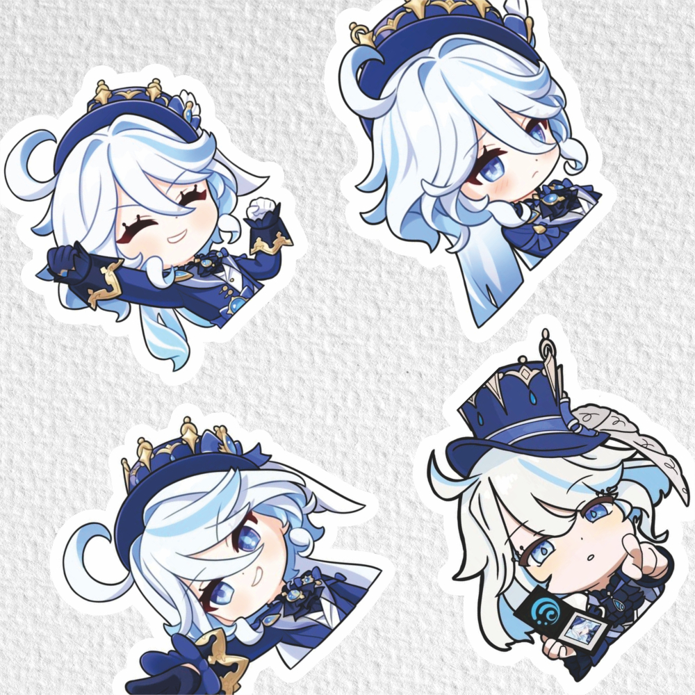 

[ VINYL & CHROMO 7 CM] cetak stiker Game/STIKER MURAH TEMA Ghensin impact [ FURINA ]/ghenshin impact furina/magic/cute furina