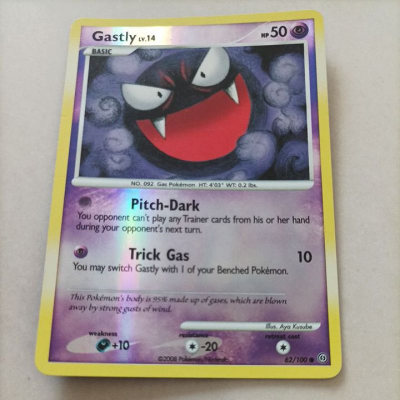 POKEMON GASTLY STORMFRONT COMMON REVERSE FOIL SINGLE CARD