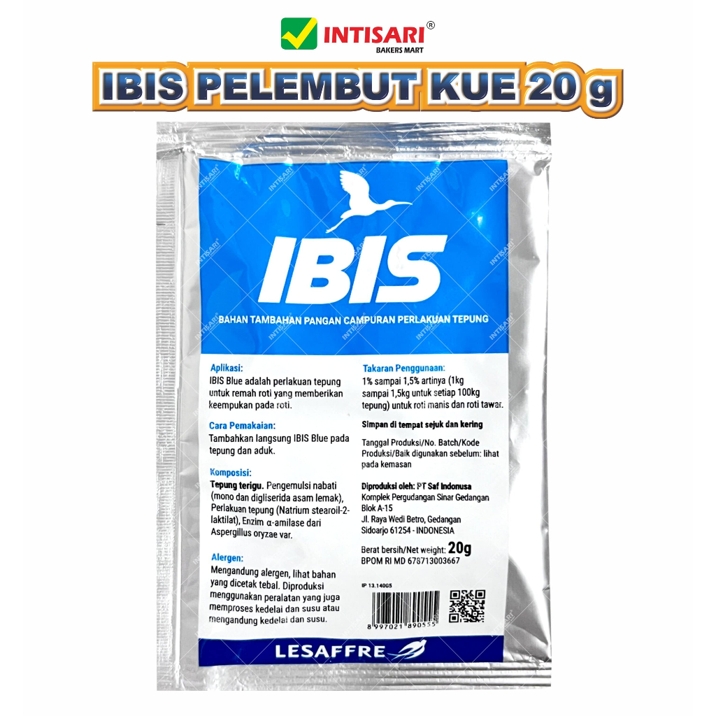 

IBIS BLUE PELEMBUT KUE 20 G