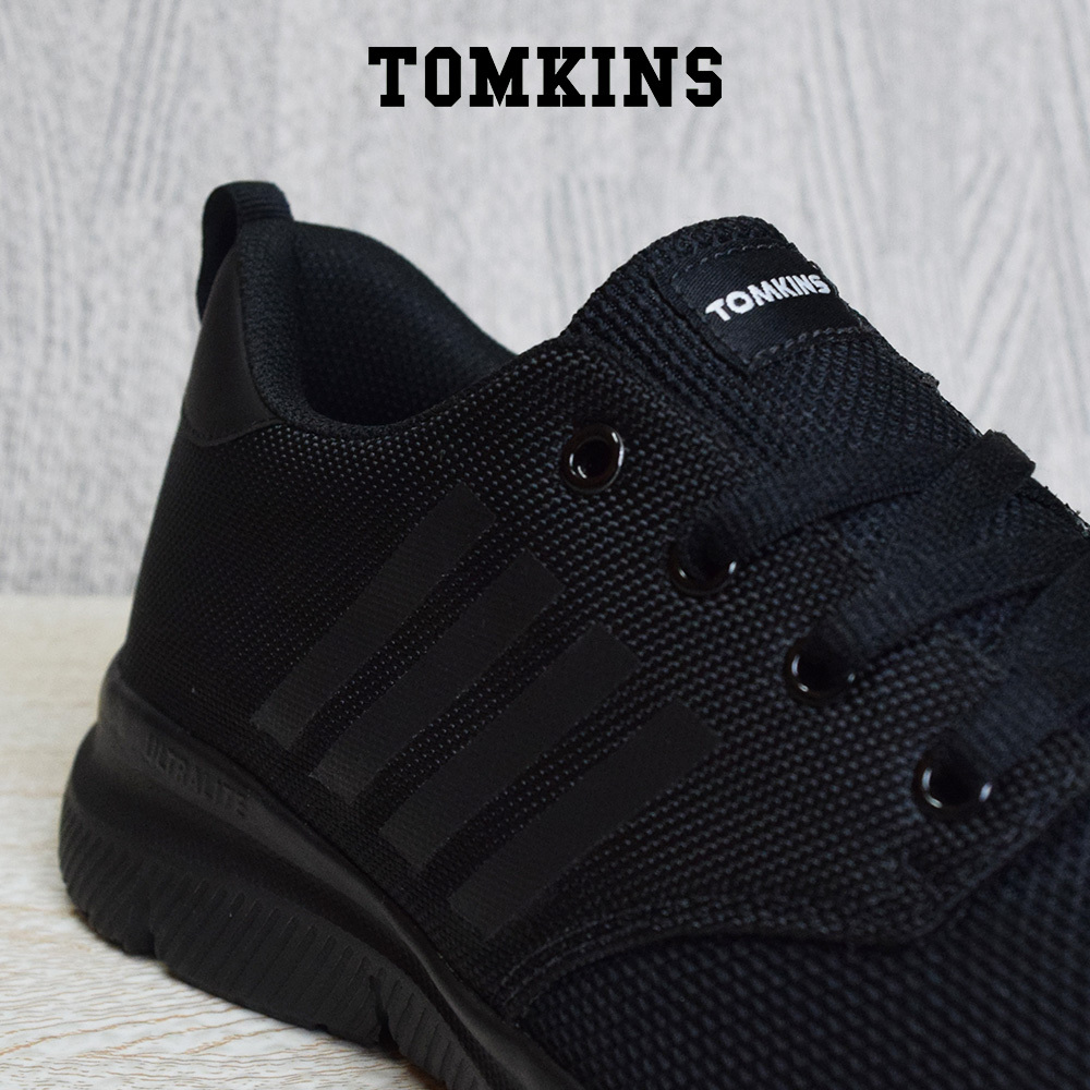 GARANSI TOMKINS CAPITANO - BLACK SEPATU SNEAKERS PRIA