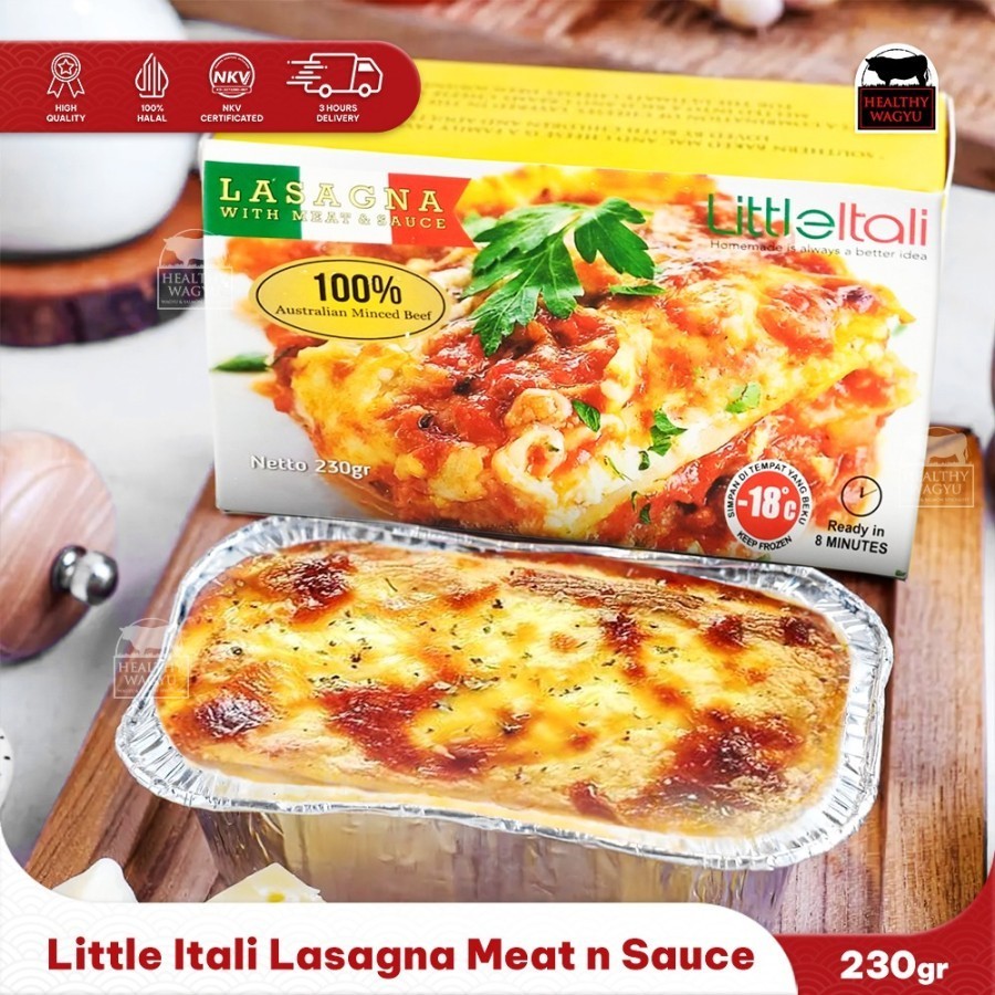 

Beef Lasagna Meat and Sauce Little Itali Ready To Eat Healthy Wagyu