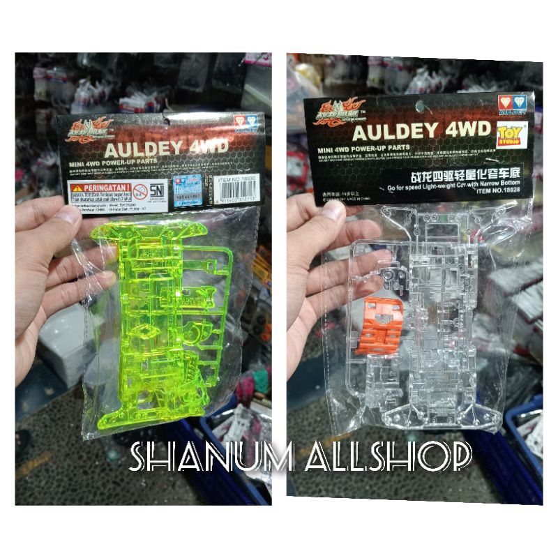 AULDEY MINI 4WD 18028 DAN 18030 SUPER SS CHASIS / CHASIS AULDEY CLEAR