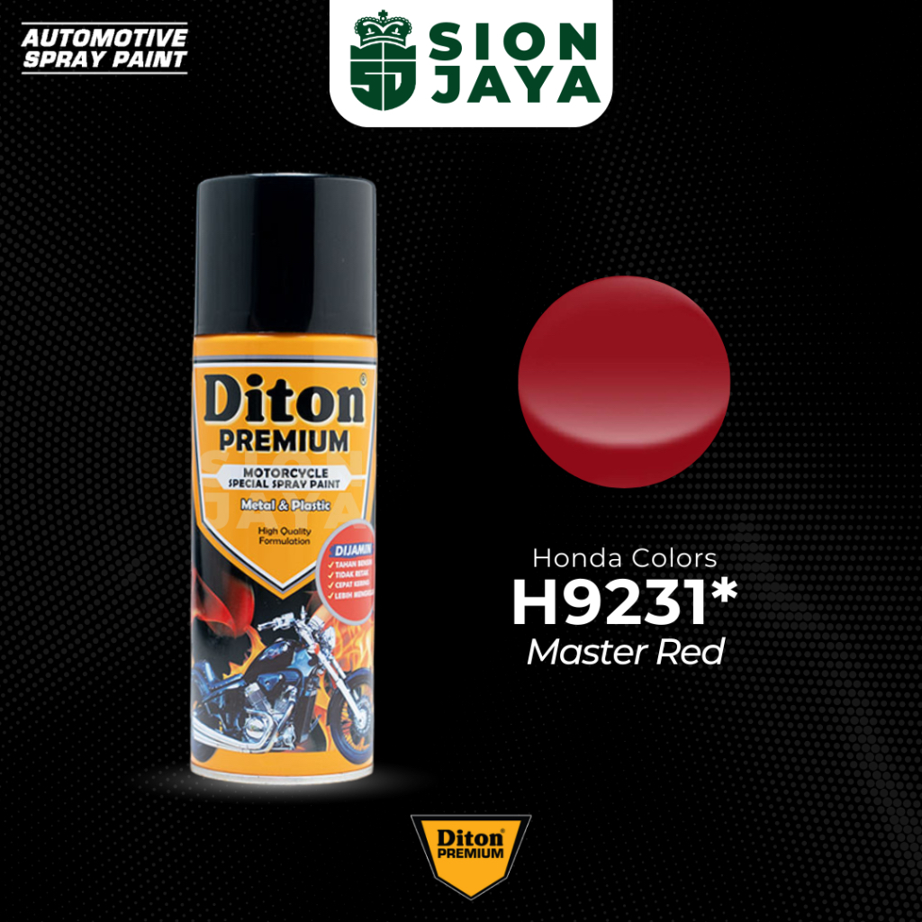 Pilox / Pylox / Cat Semprot Diton Premium Honda Merah Master Red H 9231*