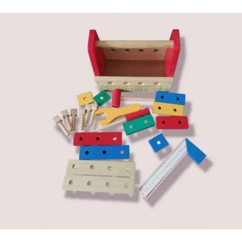 Creative Tools set, Mainan Kayu Tukang, Mainan Pertukangan
