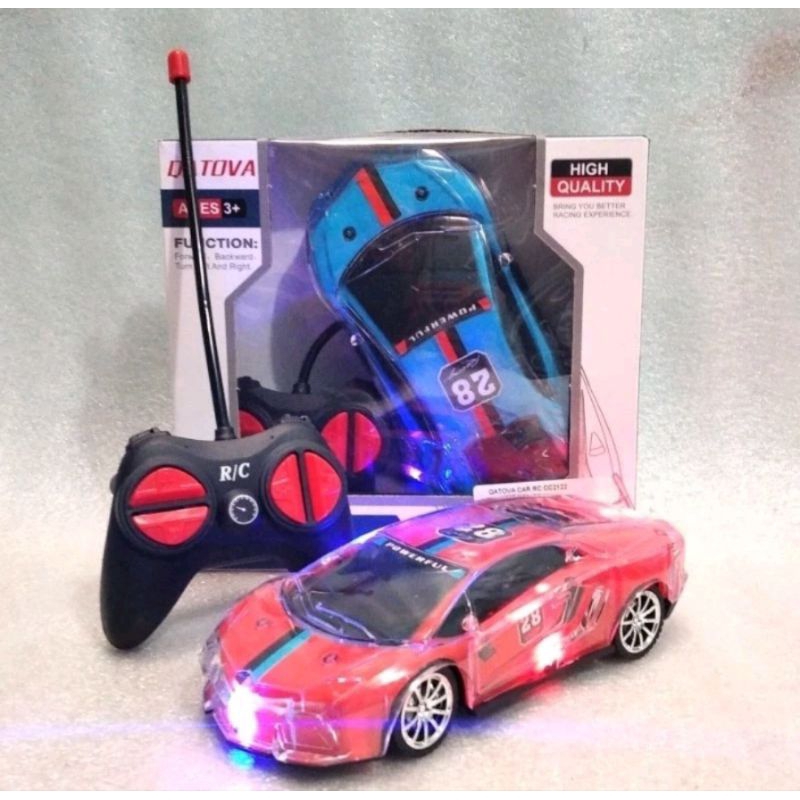 Mainan Mobil Balap Lampu Lamborgini Remote Control / Mainan Mobil Remote