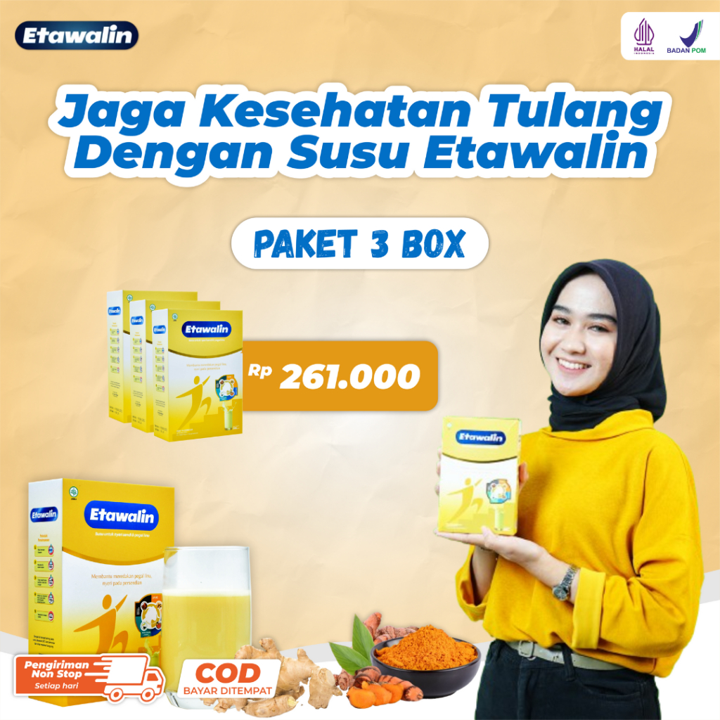 

Paket sembuh 3 Box Susu Etawalin Ampuh Atasi Masalah Tulang dan Sendi Produk Original
