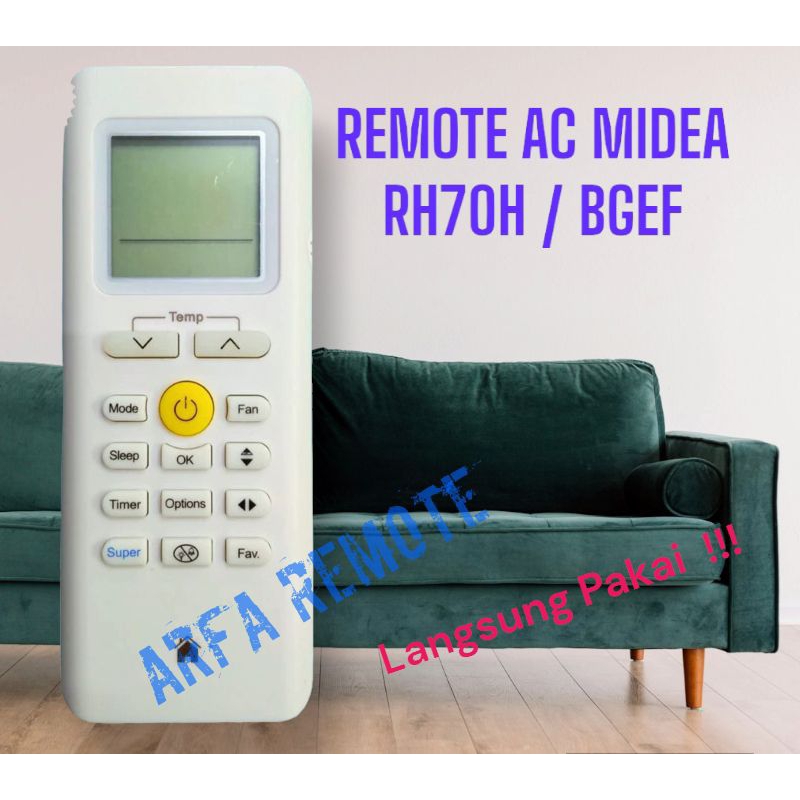 REMOTE AC MIDEA RH70H / BGEF Midea inverter Terbaru