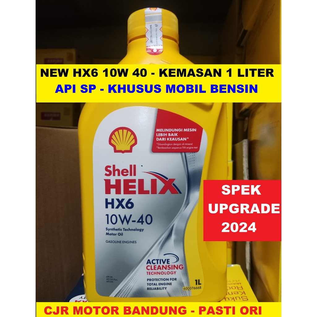 Oli Shell Helix HX6 10w 40 1L oli mobil bensin diesel JAMIN ORI ASLI