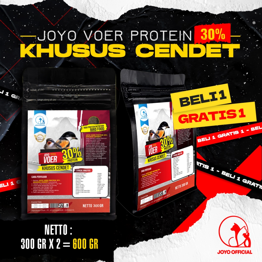 BELI 1 GRATIS 1 MAKANAN BURUNG CENDET | VOER BURUNG CENDET | VOER HARIAN | VOER NUTRISI KOMPLIT | VO