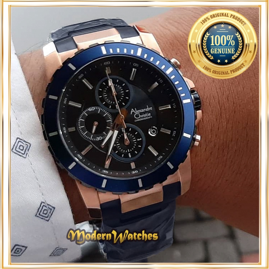 Jam Tangan Ori Alexandre Christie Pria AC 6141 / 6523 / 6559 Alexander Cowok Terlaris Best Seller