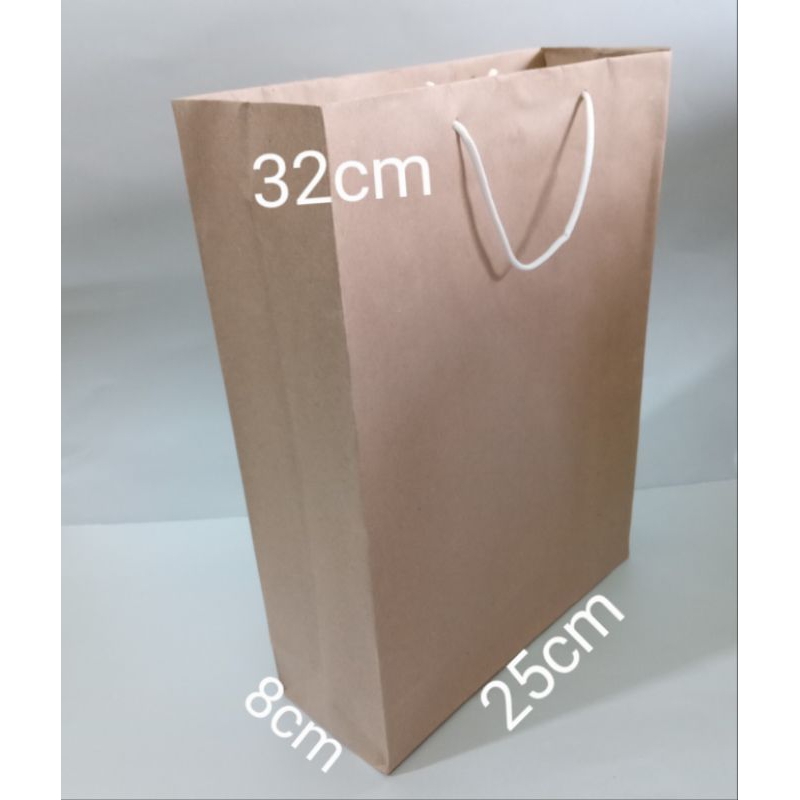

paperbag polos coklat L/new mr ukuran(25×8×32)cm isi 12pcs/lsn
