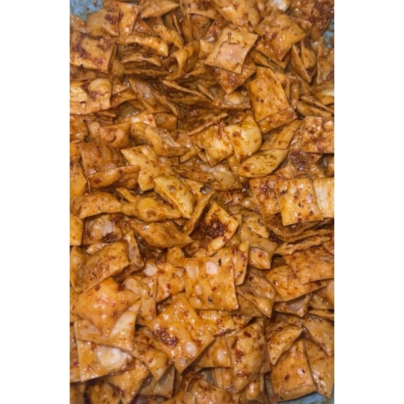 

Cemilan Kripik Pangsit Pedas Asgar 500gr