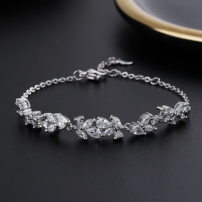 KODE B85N Gelang Moissanite ORI Gelng Titanium Wanita Perak Asli 925 Bersertifikat Permata Gra Serti
