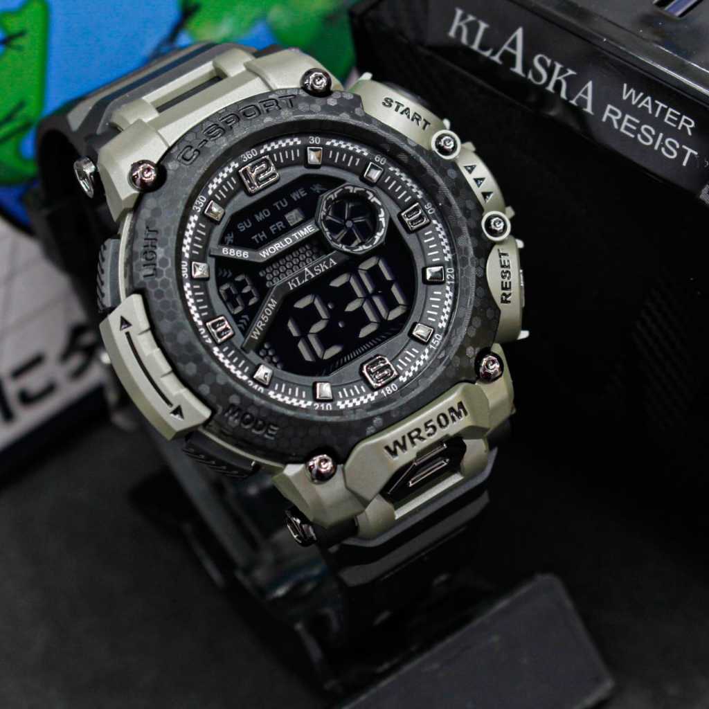 JAM TANGAN SPORT KLASKA ORIGINAL WATERESISTAN/JAM TANGAN PRIA DIGITAL SPORT /JAM TANGAN DIGITAL