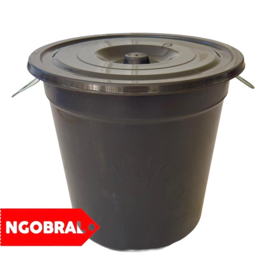 Tong air 30 lt + tutup abu/ tong air / tong sampah plastik / tong timba jumbo / ember air