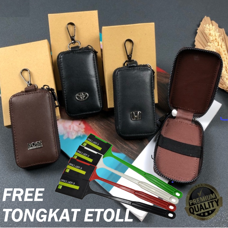 Dompet Kunci Stnk Keyless FREE TONGKAT ETOLL Gantungan Remot Kunci Mobil Motor Dompet Keyless