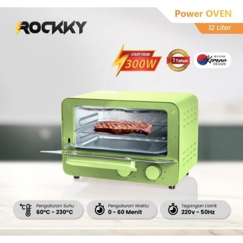 Roccky Power Oven Listrik 12L-Oven Low Watt