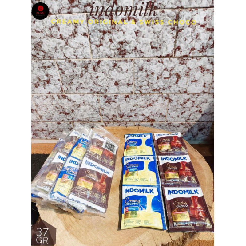 

Susu kental manis Indomilk Putih dan coklat Sachet isi 37g isi 6pcs