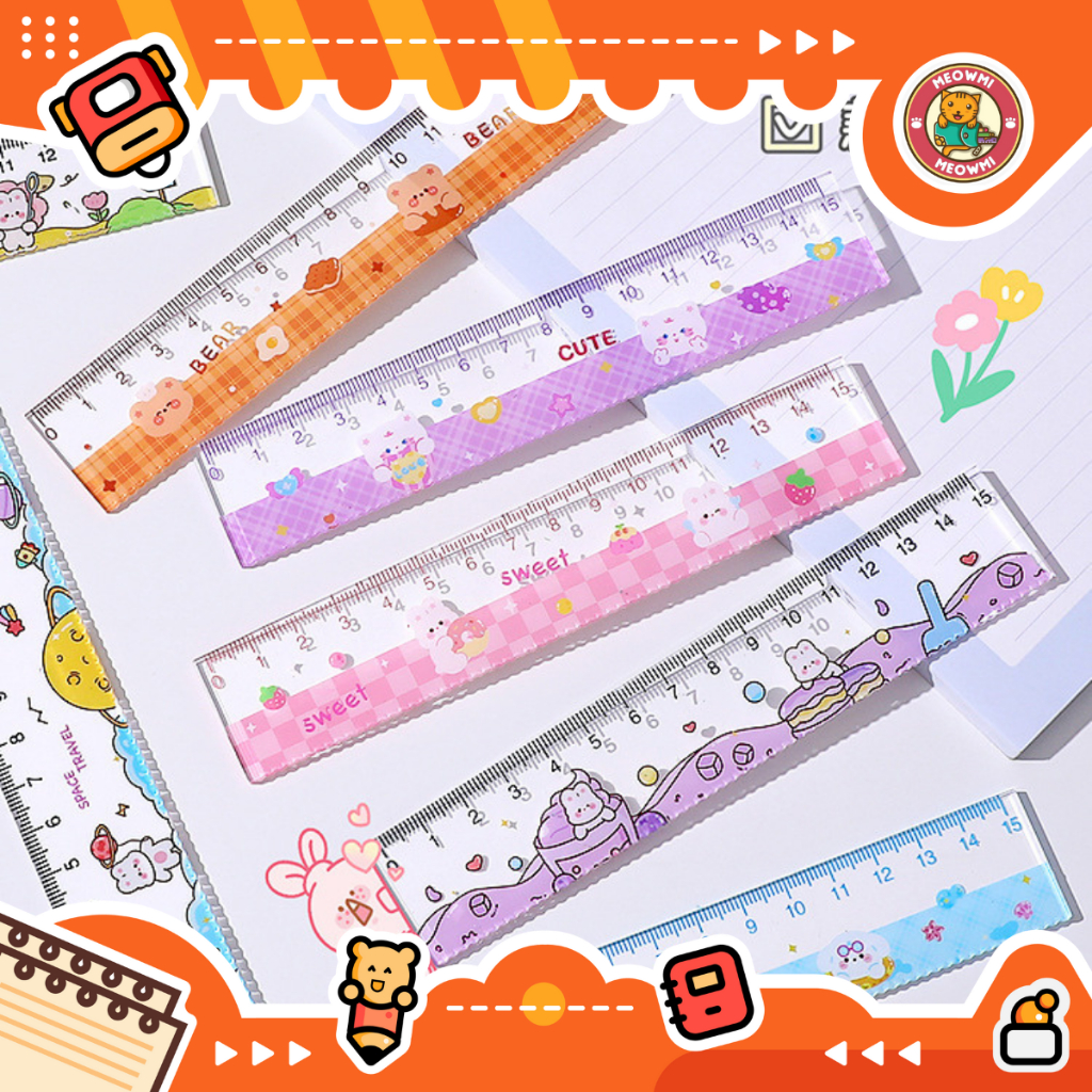 

Penggaris 15cm Acrylic Bening Motif Karakter Lucu RL0026
