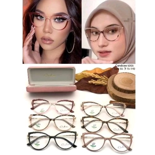Frame only kacamata wanita candicee 5005 size 55